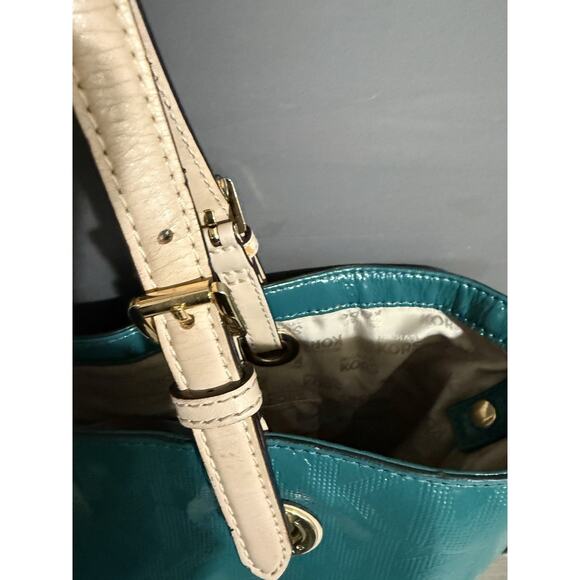 Michael Kors Jet Set 11X6X15” Deep Sea Tote Patent Leather - Picture 3 of 5